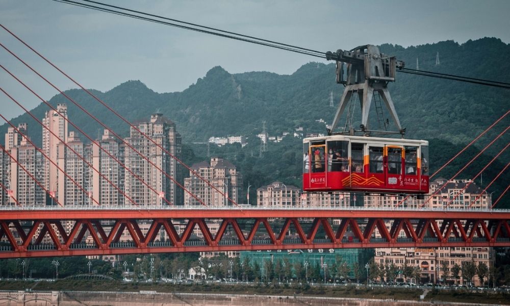 Trùng Khánh có gì chơi? Khám phá thành phố "8D" kỳ ảo 13 Cáp treo sông Dương Tử (Yangtze River Cableway)