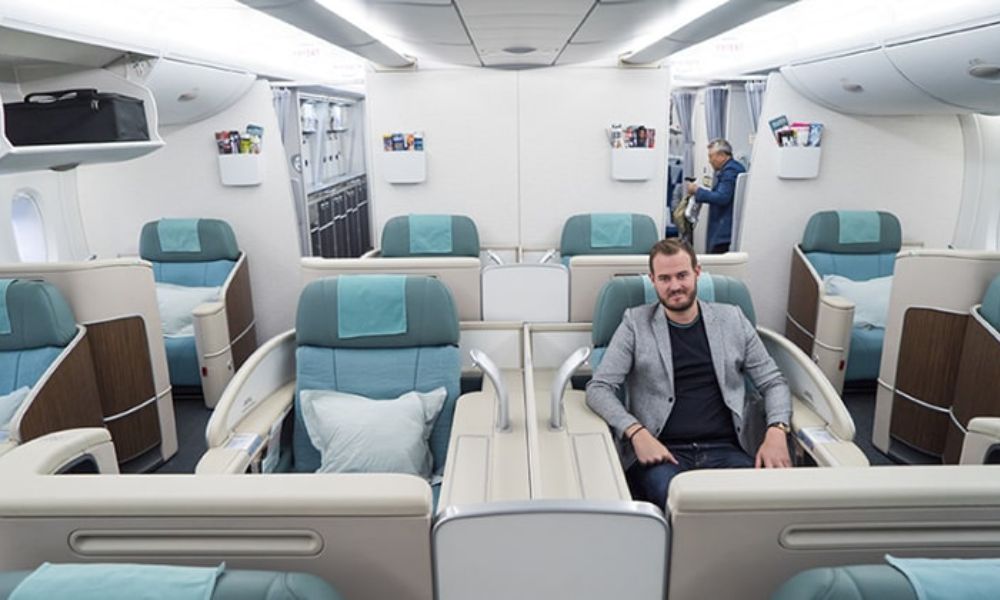 ghế hạng thương gia tại hãng Korean Air