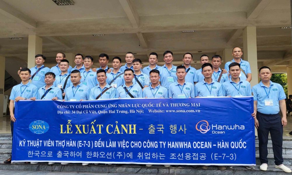 lễ xuất cảnh của công ty Sona