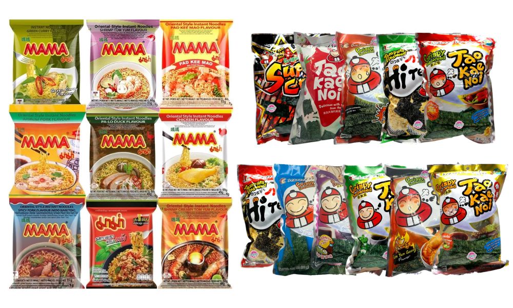 Những món ăn vặt Thái Lan nổi tiếng bán trong 7-Eleven 8 Mì ăn liền và rong biển