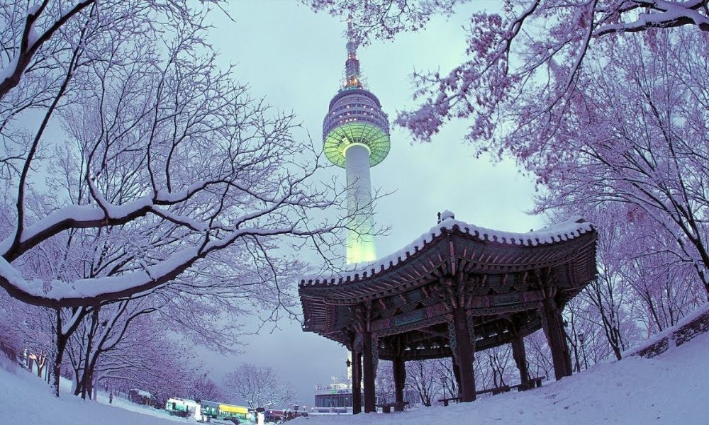 mùa đông lạnh giá tại hàn quốc