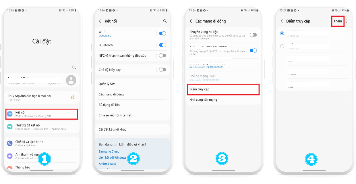 Enter APN on Android