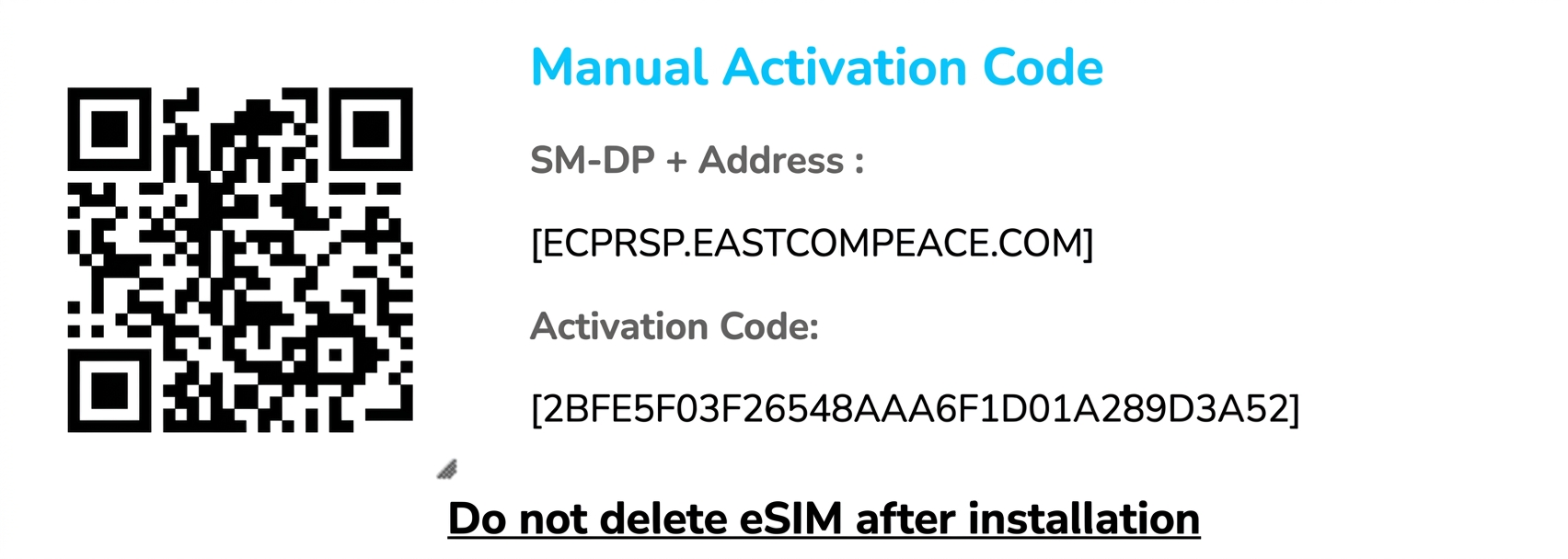 eSIM installation guide for iOS