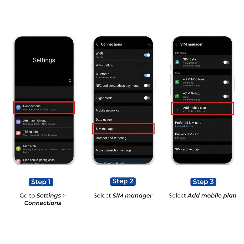 eSIM Installation Guide 13 Android guide part 1