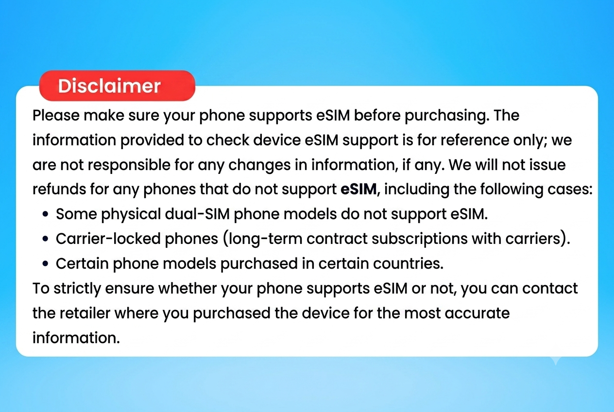 Guide to checking eSIM device compatibility