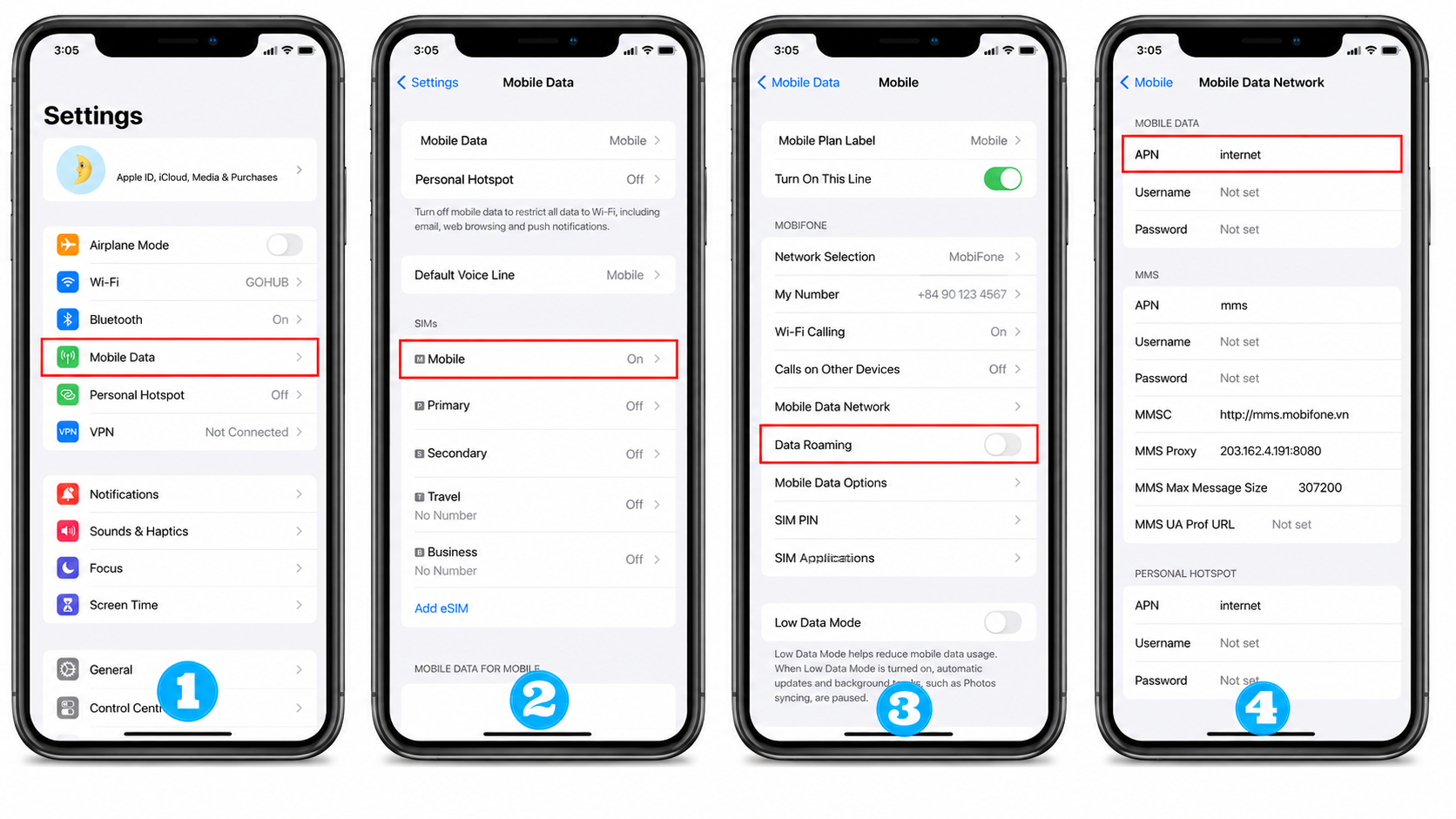 Enter APN on iOS